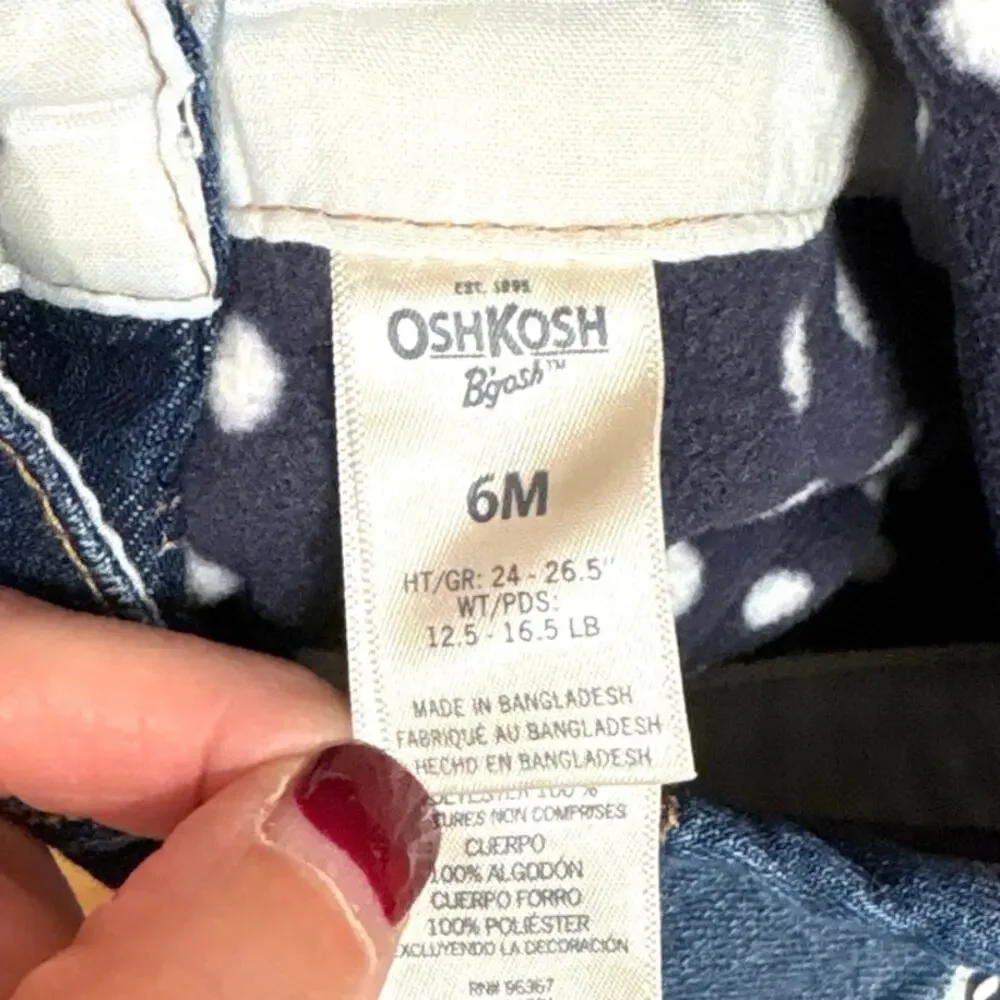 Oshkosh B'gosh Fleece Lined Overalls Boys/Girls 6M